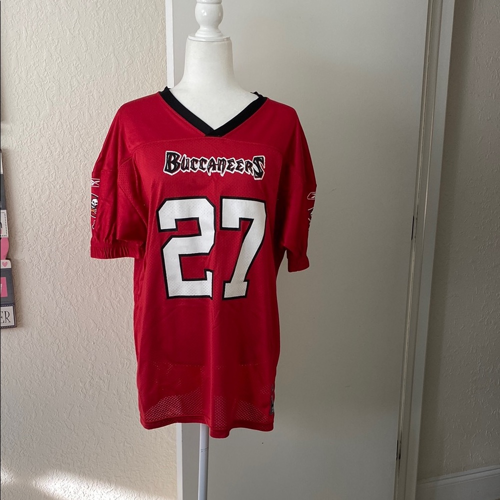 NFL Red and Black Oversized Buccaneers Jersey